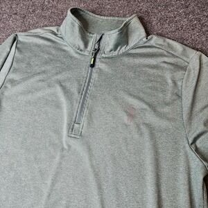 William Murray Mens Chip Shot Golf Quarter Zip Pullover Size Large Green